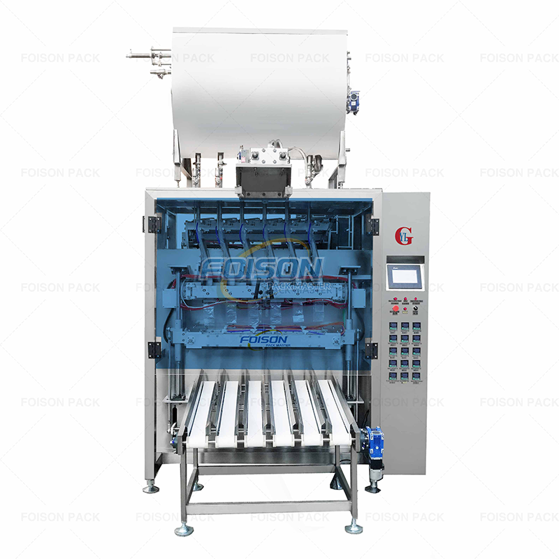 Multi linhas 3 lados que selam a máquina de embalagem líquida do saquinho